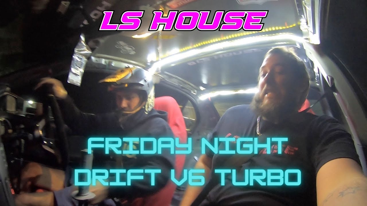 Friday Night Drifting In an Ls House Built and funded V6 Turbo