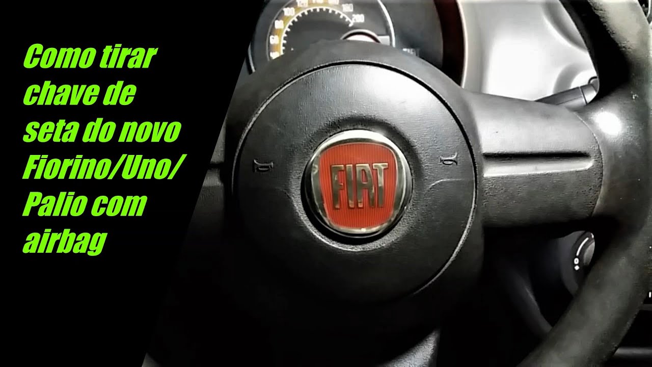 Chave de seta com airbag do novo Fiorino/Uno/Palio, como retirar e colocar.
