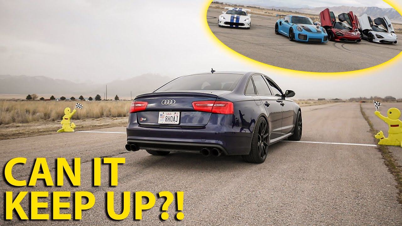 Taking my stage 3 Audi S6 to a private track vs super cars!