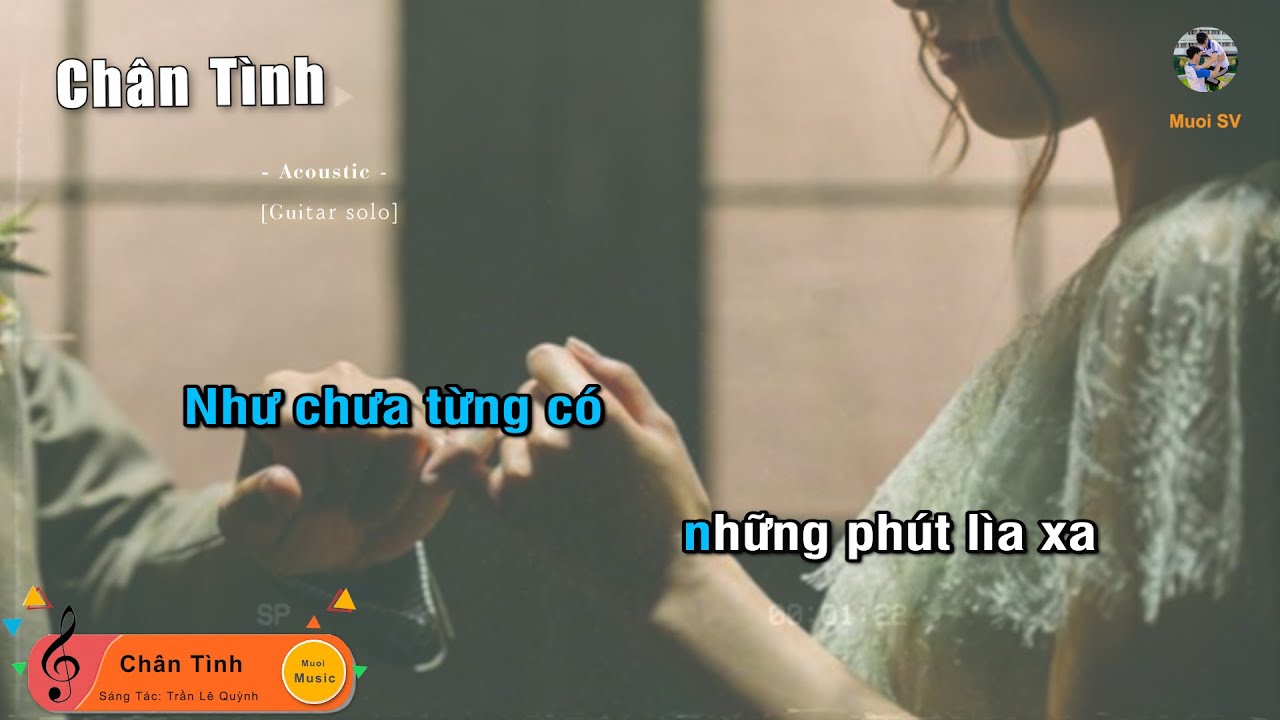 [Karaoke] CHÂN TÌNH - (Guitar beat solo) | Muối SV