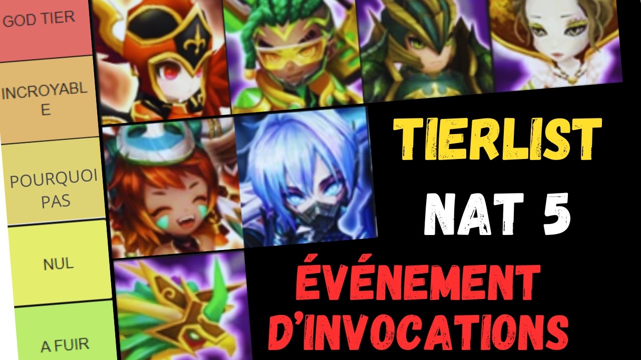 TIER LIST NAT 5 SUR SUMMONERS WAR : &Eacute;V&Eacute;NEMENT D'INVOCATIONS !!