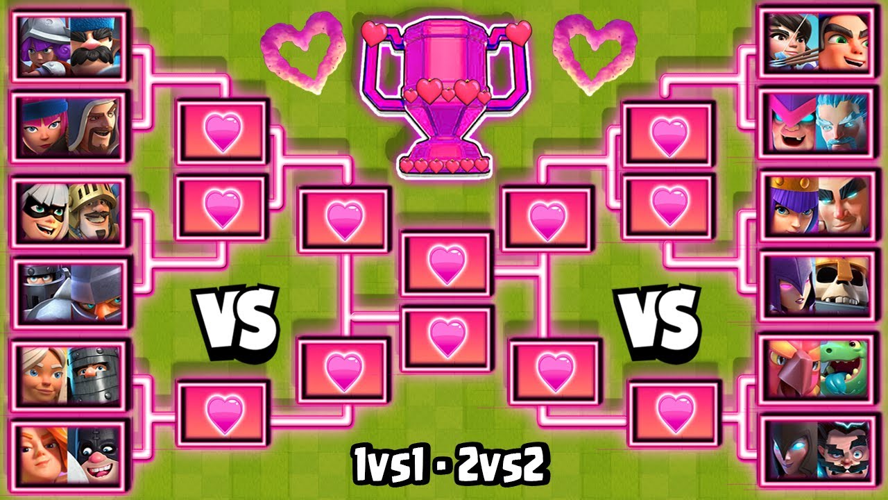 TORNEO de PAREJAS | 1vs1 - 2vs2  | PODER del AMOR | Clash Royale