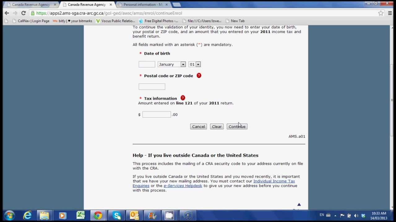 CRA's My Account For Individuals