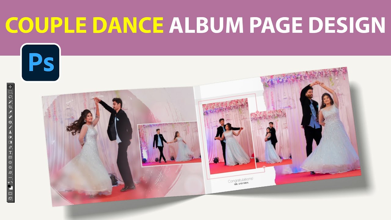 Couple Dance Album Page Design | Wedding Album Layout Inspiration