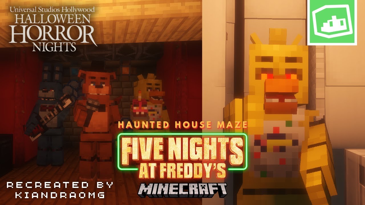Five Nights at Freddy's Haunted House Walkthrough - FULLY Recreated in Minecraft by @KiandraOMG​