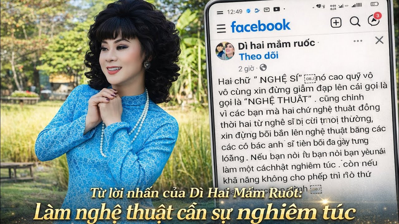 Dì Hai Mắm Ruốt lên tiếng quá hay Xin đừng giẫm đạp lên nghệ thuật 