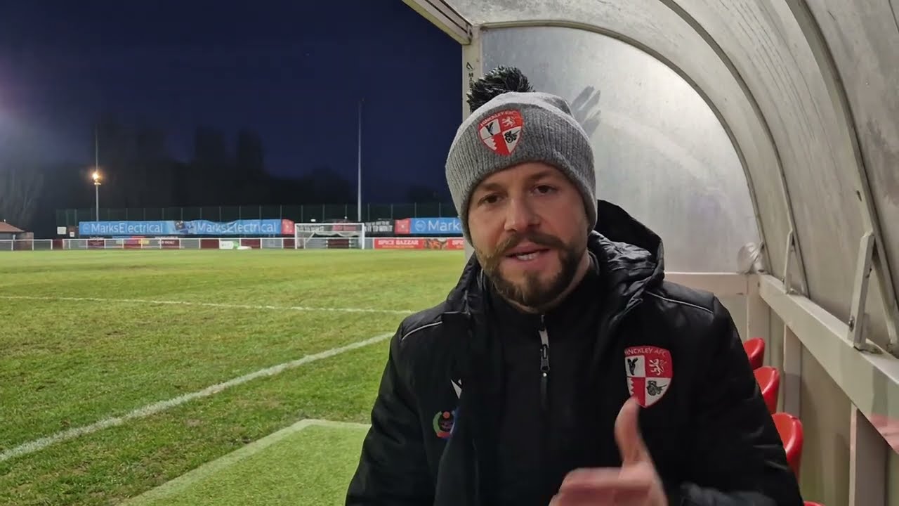 Aylestone 1-0 Hinckley: Adam Davies reacts