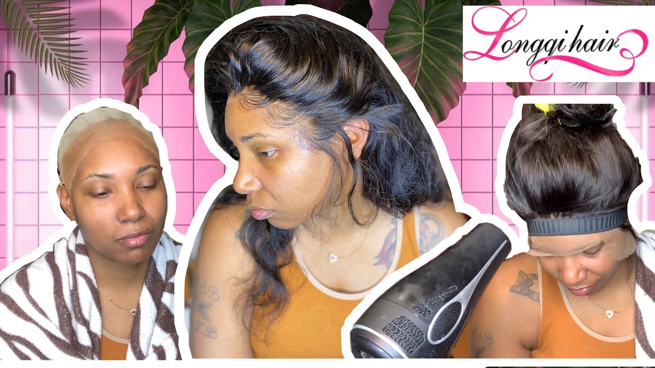 LONGQI HAIR REVIEW | BODY WAVE 9A HAIR | LACE FRONT WIG TUTORIAL