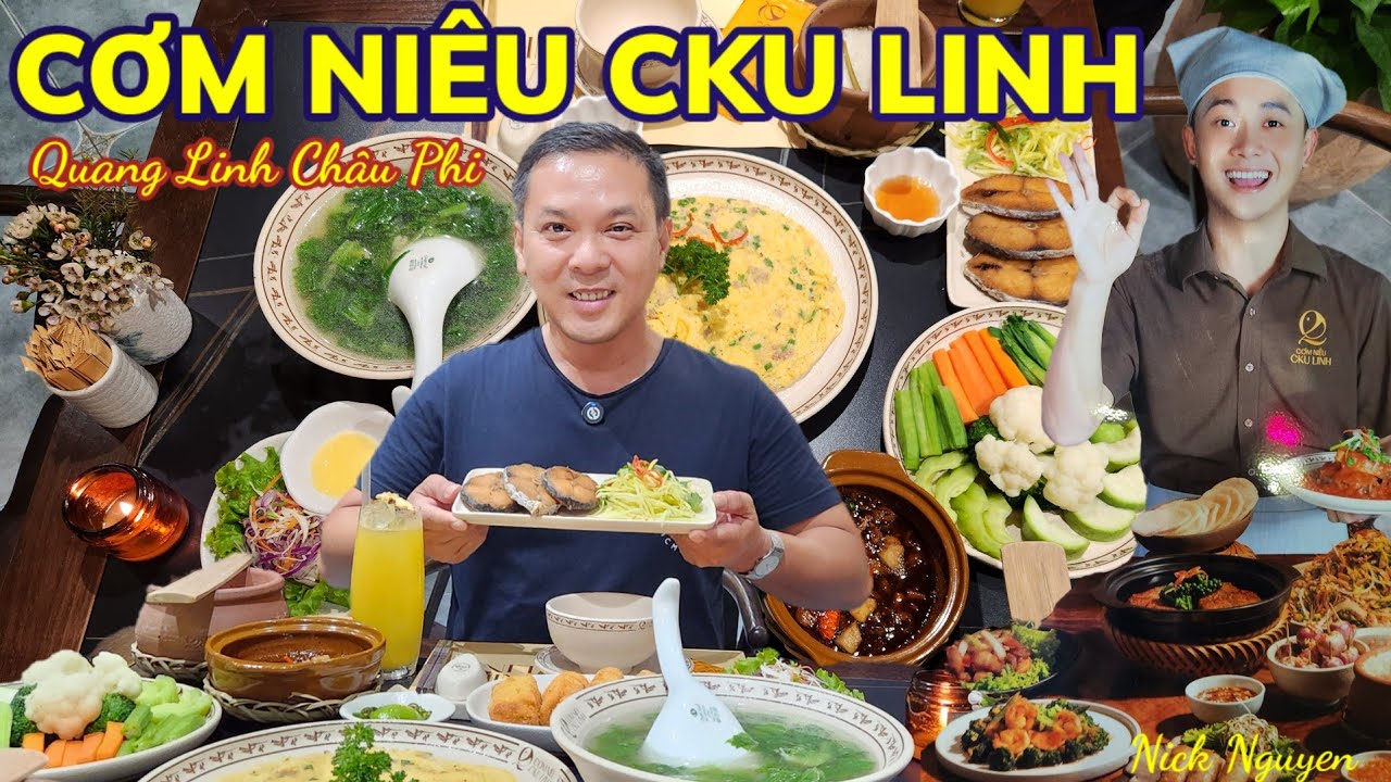 TRẢI NGHIỆM QUÁN CƠM NIÊU CKU LINH CỦA QUANG LINH VLOG CUỘC SỐNG CHÂU PHI || Nick Nguyen