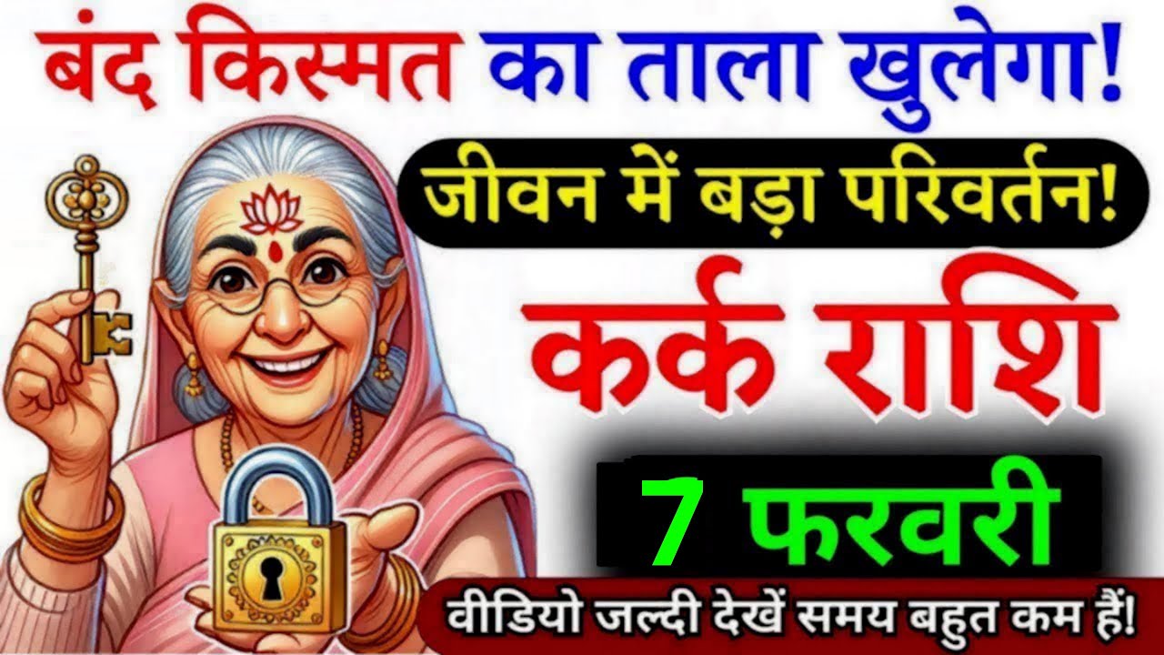 7 फरवरी, कर्क राशि वालों बंद किस्मत का ताला खुलेगा, Kark Rashi, आज का राशिफल