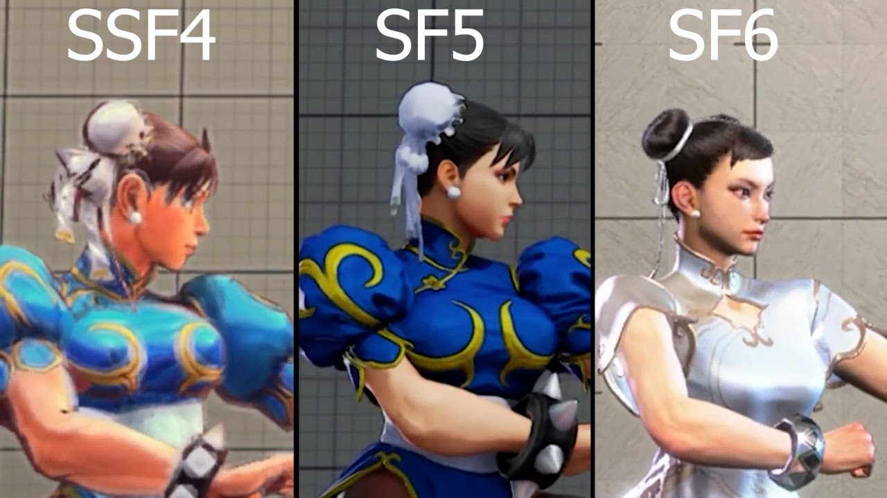 Super Street Fighter 4 Vs Street Fighter 5 Vs Street Fighter 6 | Comparison