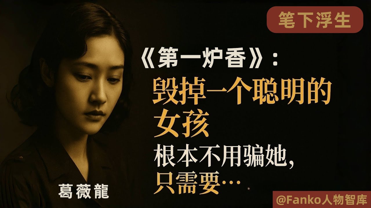 深度解读张爱玲《第一炉香》：一个女人是如何一步一步变“坏”的？（#张爱玲#张爱玲小说#第一炉香#葛薇龙#第一炉香#第一炉香解说#女性成长）