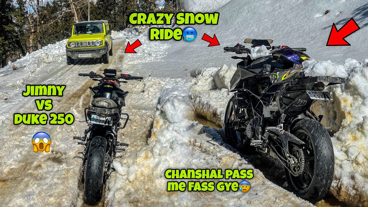 Crazy Snow Ride🥶 || Jimny VS Duke 250😱 || Chanshal Pass me fass gaye😰