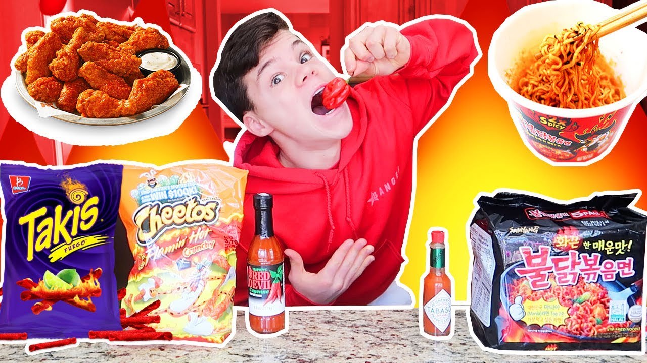 EATING ONLY SPICY FOODS FOR 24 HOURS! *IMPOSSIBLE CHALLENGE*