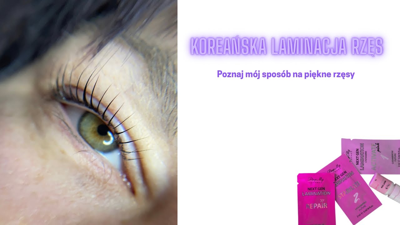 Koreańska laminacja rzęs krok po kroku 💜 #lashes 