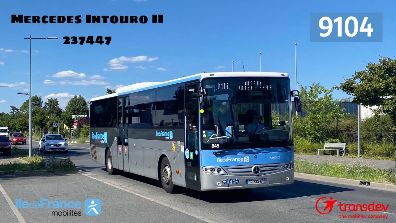 Transdev Cœur d’Essonne — Mercedes Intouro II — 237447 — bus ligne 9104 — KICKDOWN !!