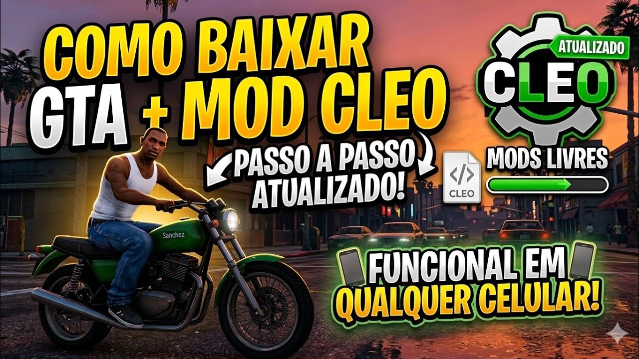 Gta san lite + mod cleo, funciona em qualquer celular como baixar e istalar