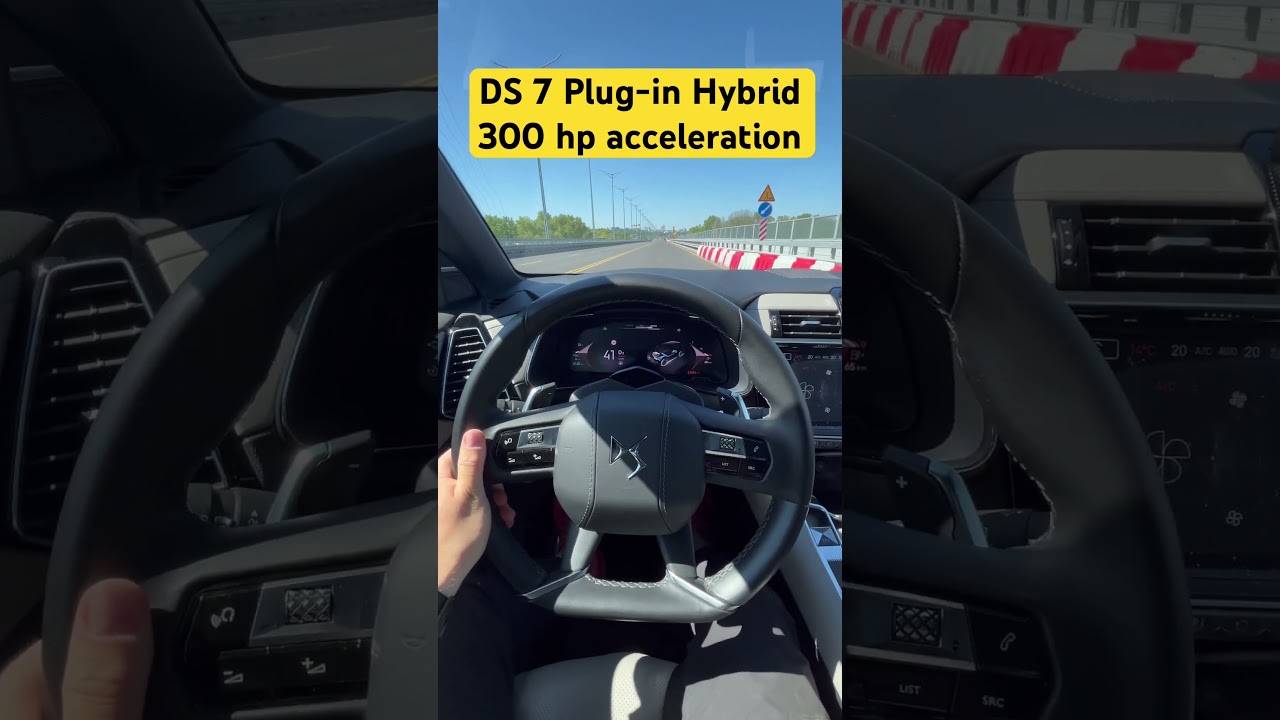 DS7 Plug-in Hybrid 300 hp acceleration 0-100 km/h acceleration #carreview #automobile #dsautomobiles