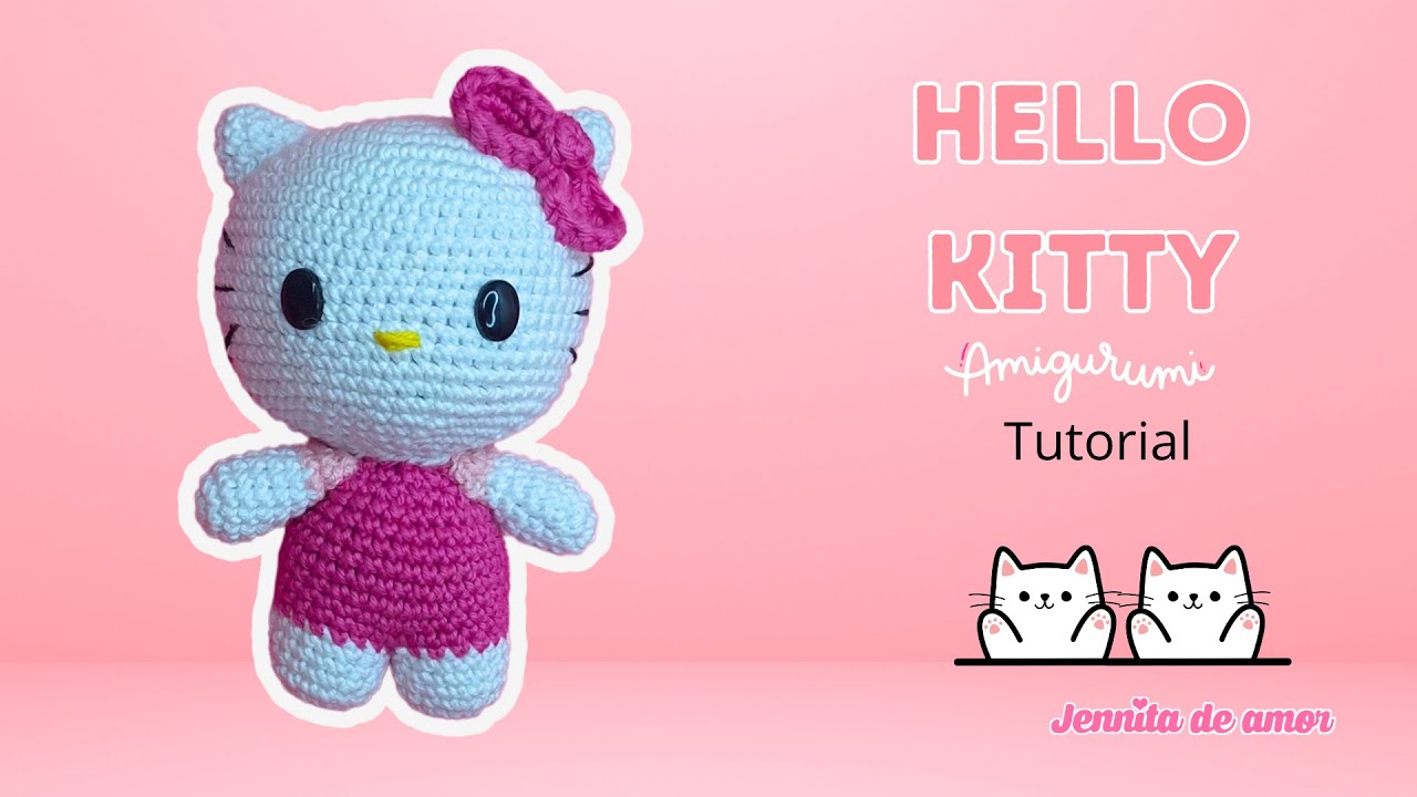 HELLO KITTY- Amigurumi Tutorial Pattern in video