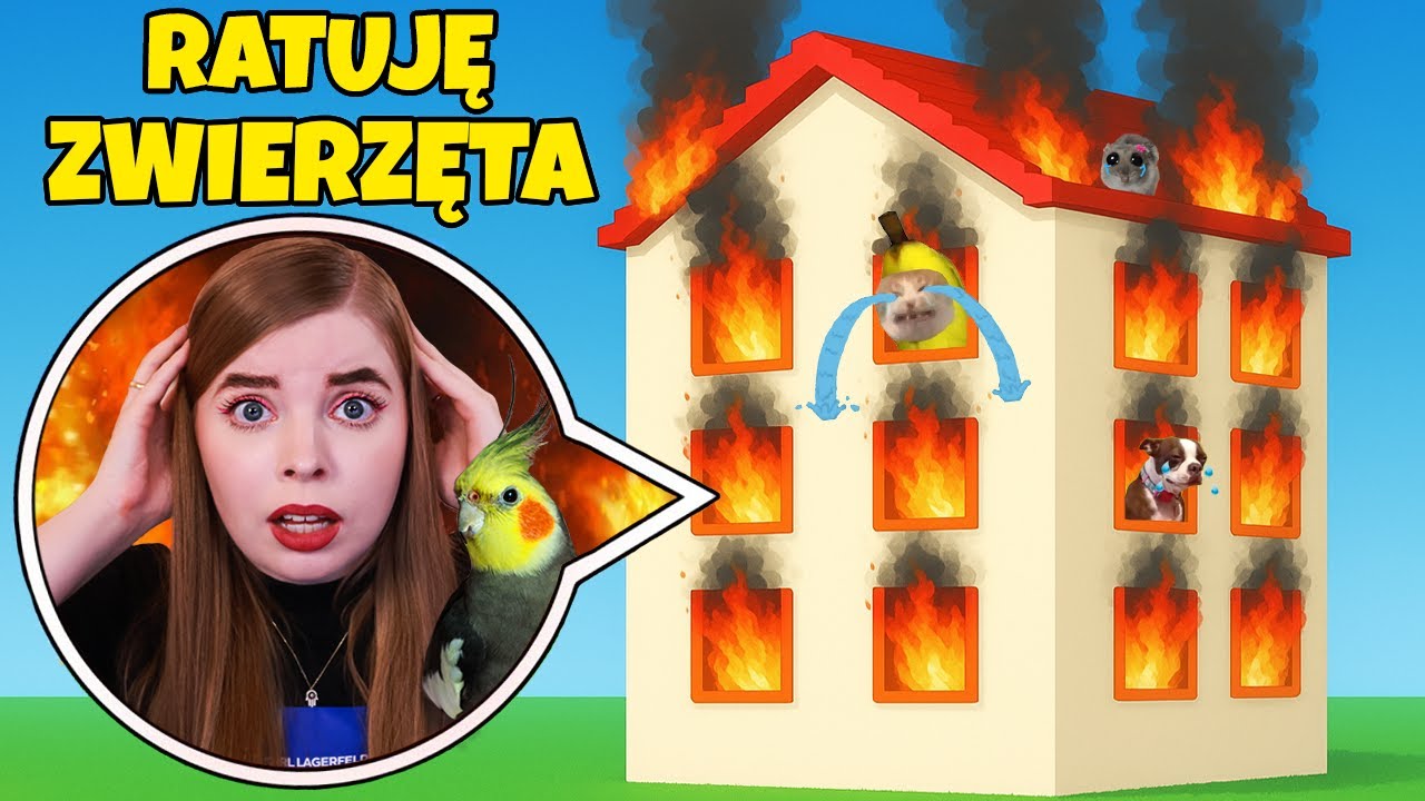 RATUJĘ ZWIERZĘTA Z PŁONĄCEGO WIEŻOWCA🐷🔥