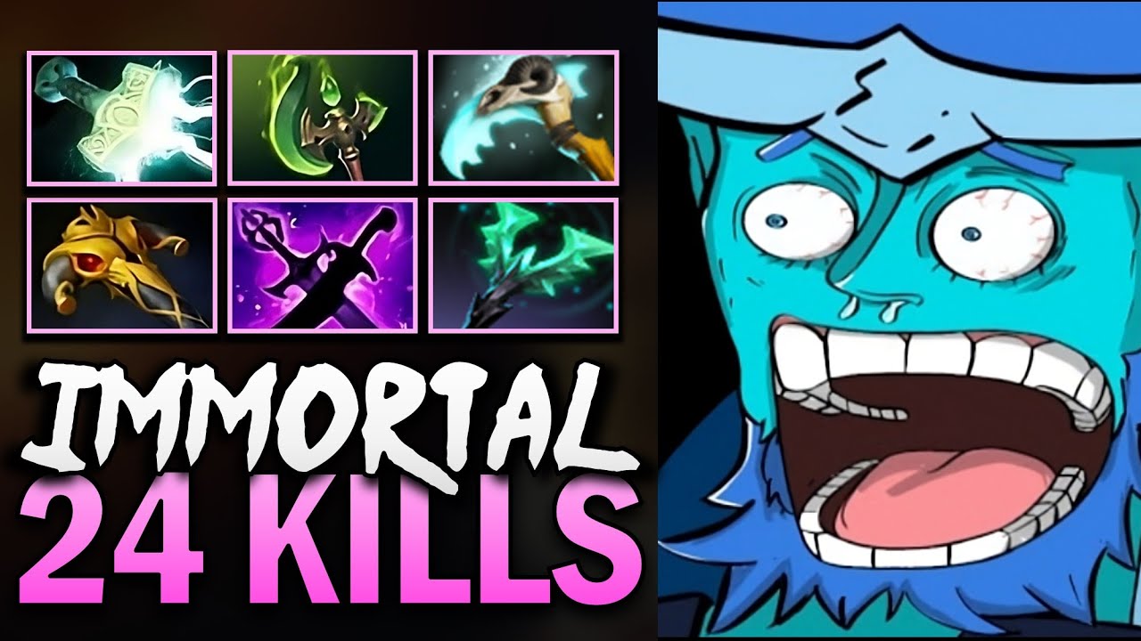 Storm Spirit Gameplay with 24 Kills and Mjolnir - Dota 7.39