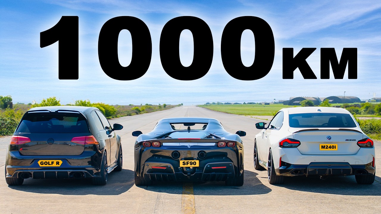 Ferrari SF90 kontra Golf R 1000 koni & BMW M240i: WYŚCIG