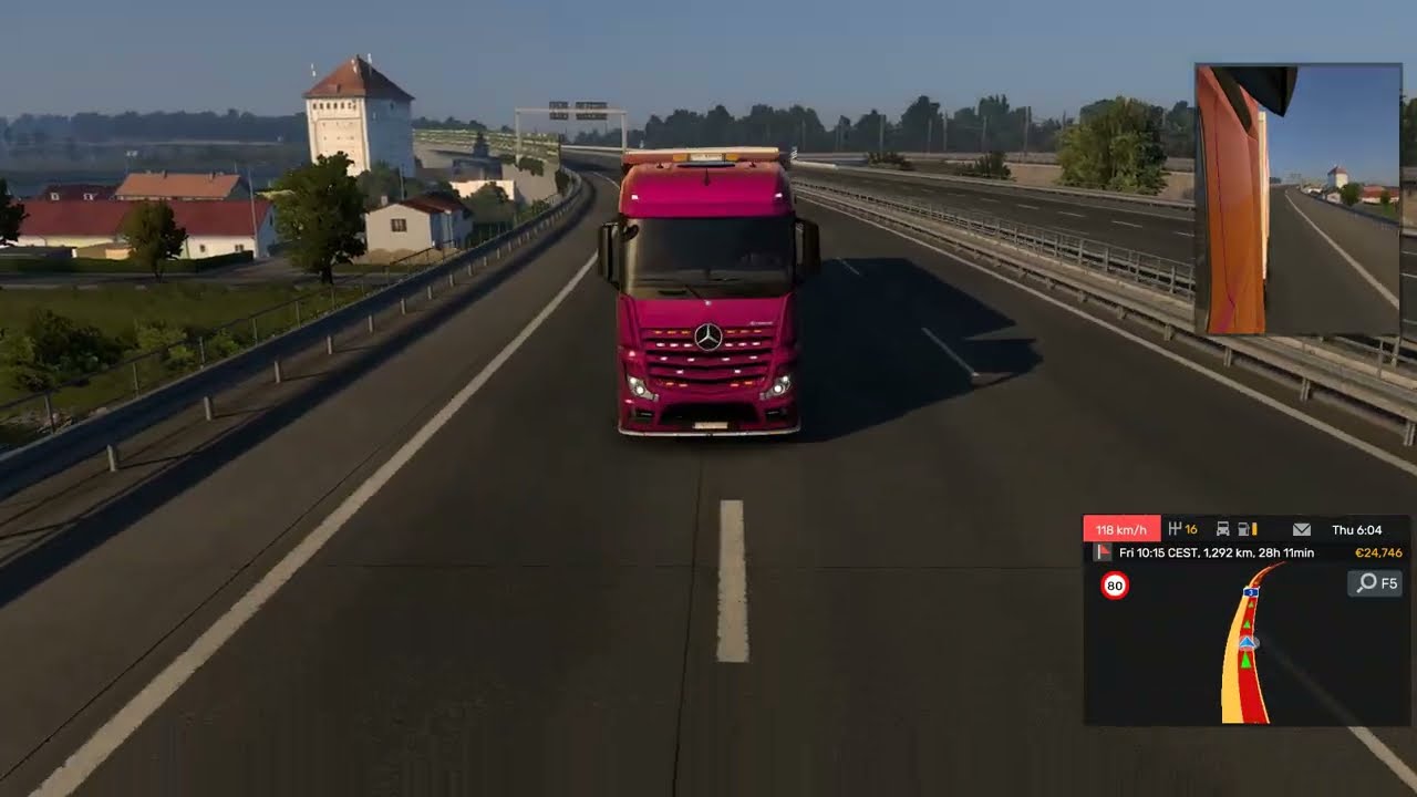 trucking the Mercedes Early in the morning