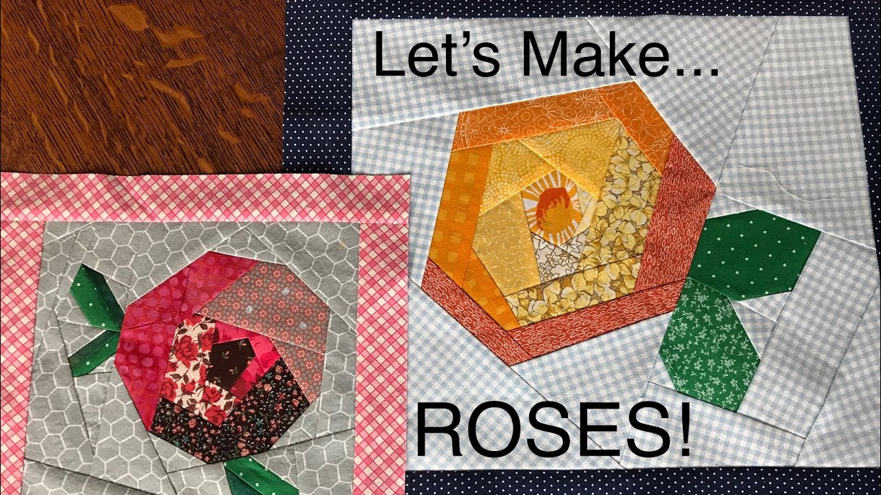 Rose Quilt Block Scrap Buster!