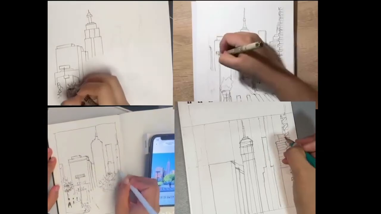 Videos grupales de documentación de croquis urbano