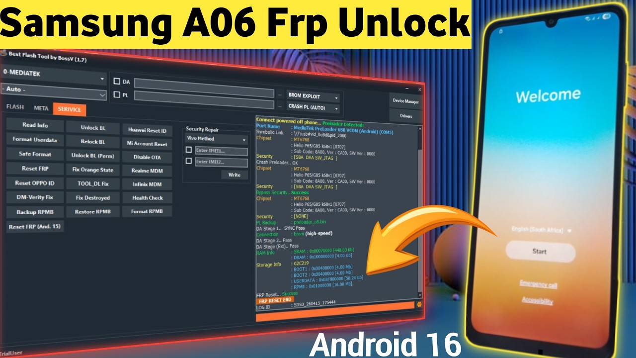 Samsung A06 FRP UNLOCK Android 16 one UI 8 latest security 100%working #2026