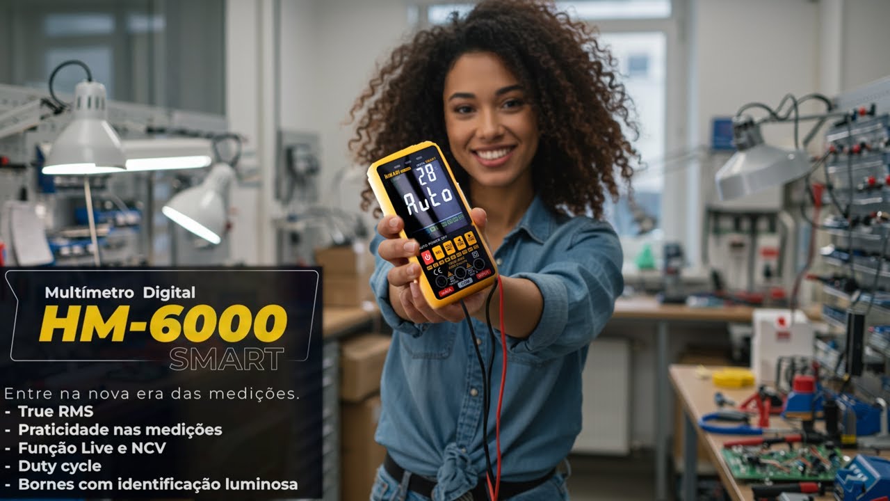 Multímetro mais aguardado - HM-6000 - Multímetro inteligente, uma ótima compra no Brasil - #raisa