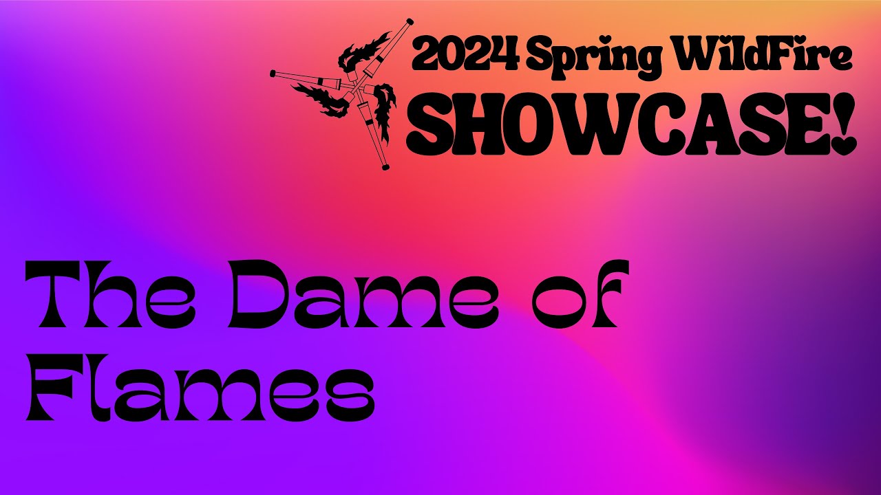 The Dame of Flames, Ali Uzi, with her fire hoop - 2024 Spring WildFire Retreat Showcase