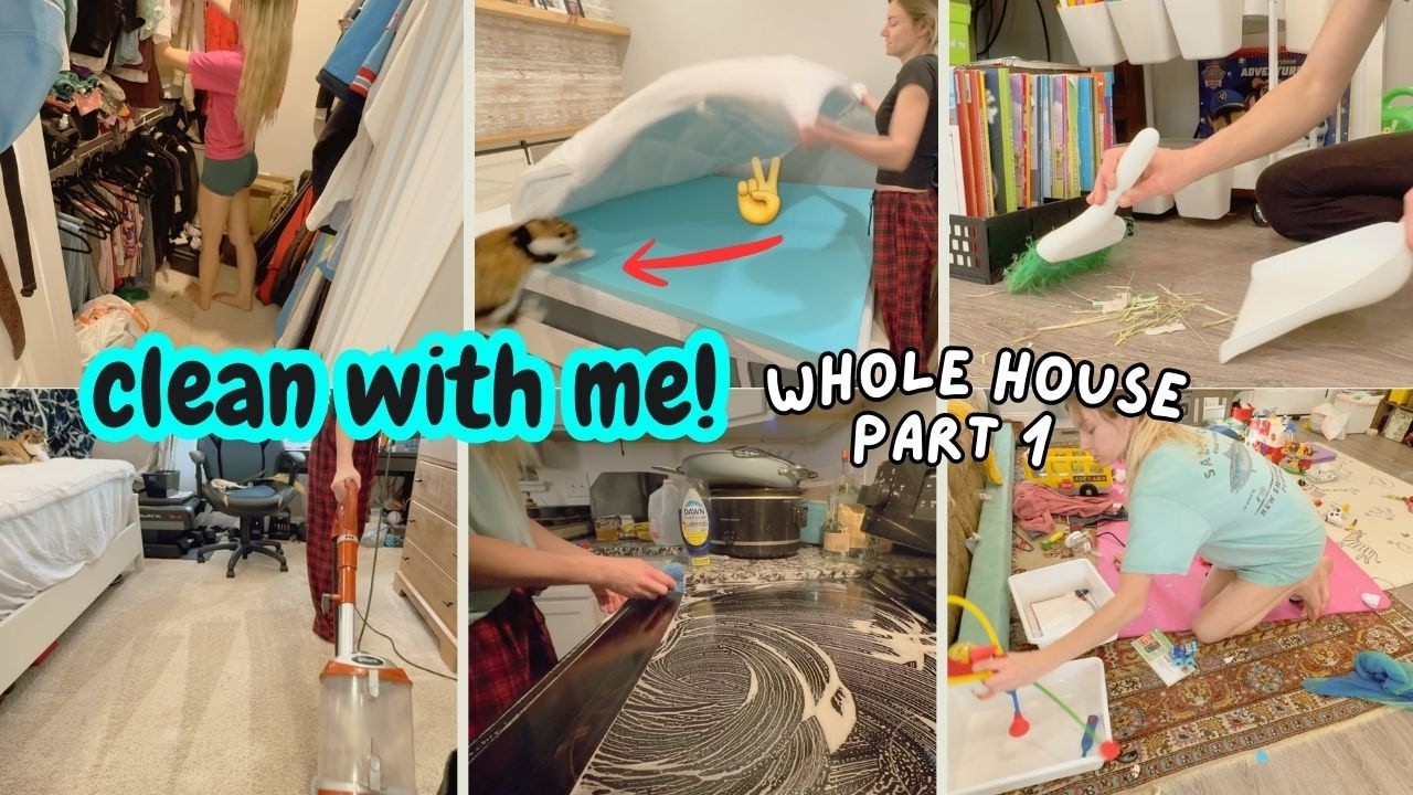 SPRING CLEAN MY ENTRE HOUSE PART 1 | WHOLE HOUSE CLEANING MOTIVATION | CLEAN WITH ME