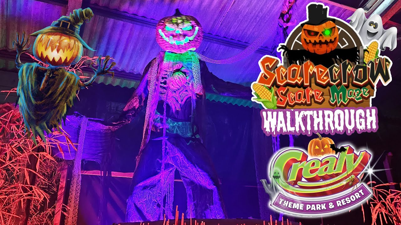 Scarecrow Scare Maze Walkthrough | Spook-Fest 2024 | Crealy Theme Park and Resort (Oct 2024) [4K]