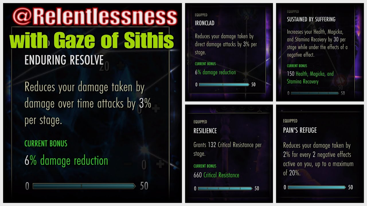 ESO The Best CP setup for Gaze of Sithis On Werewolf For PvP
