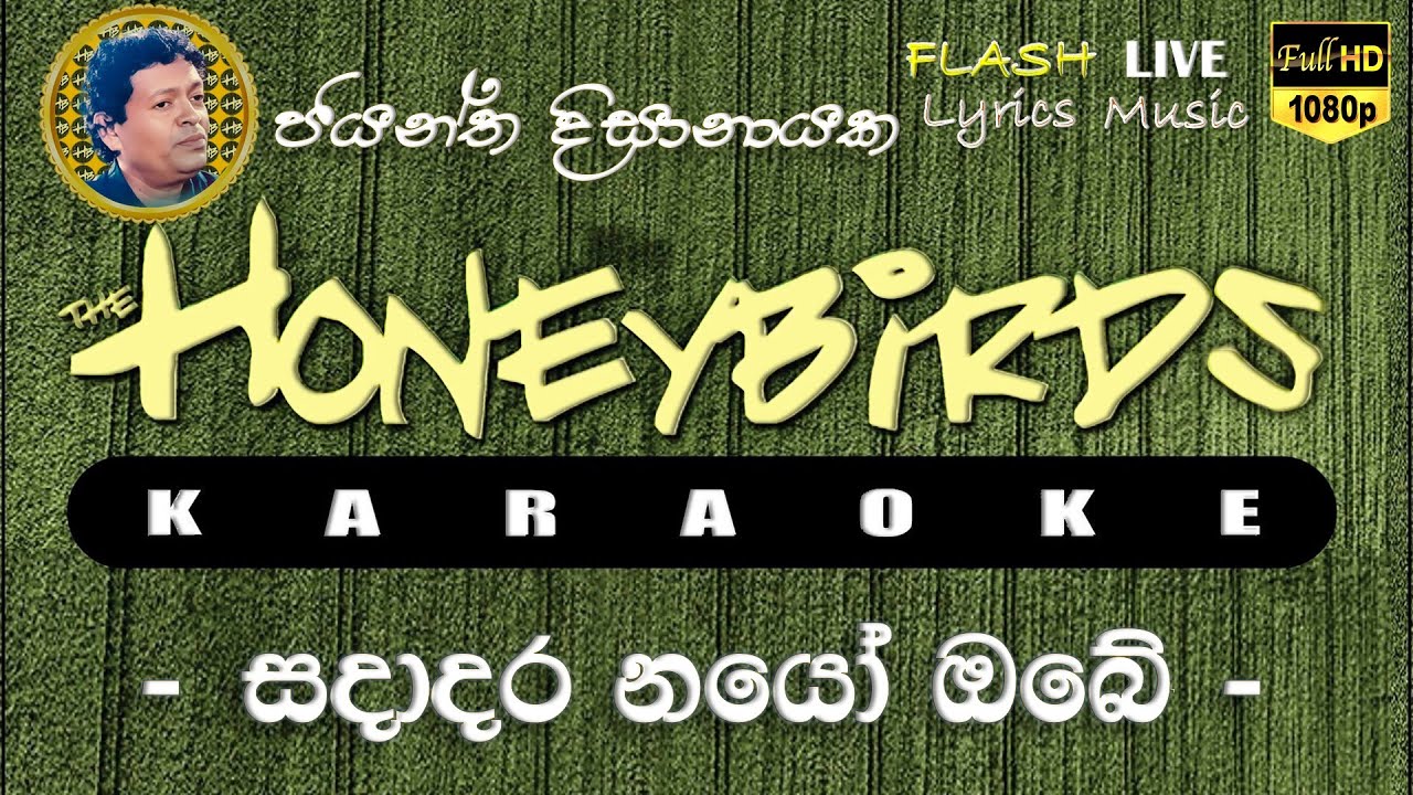 Sadadara Nayo Obe Karaoke (Without Voice) සදාදර නයෝ ඔබේ කැරෝකේ