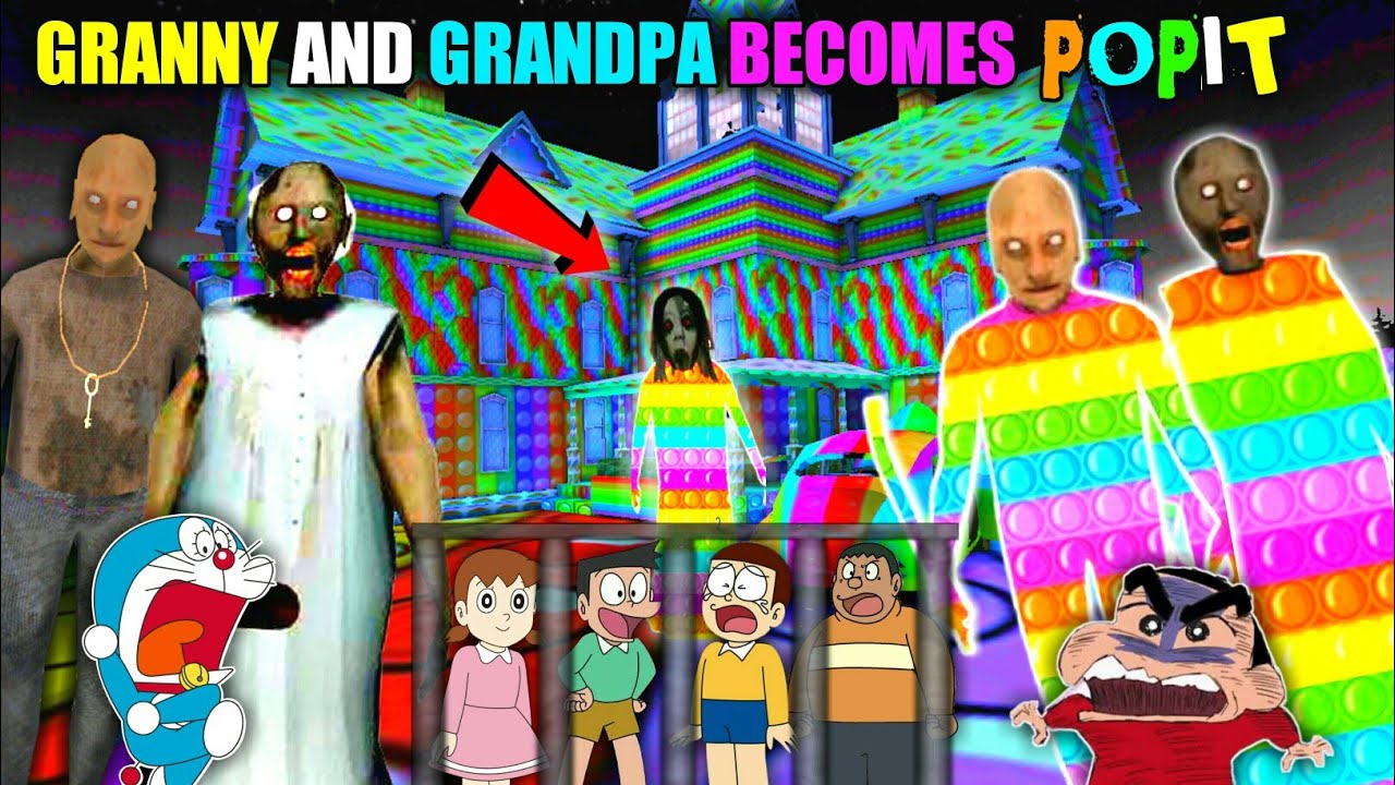 GRANNY And GRANDPA Become POPIT | Granny Kidnap Doraemon Nobita Gian And Friend | Doraemon Vs Granny