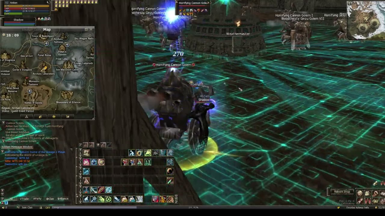 Pavel's Last Research ( Q for adena exp sp and earring) Lineage 2 Reborn x1 Origin