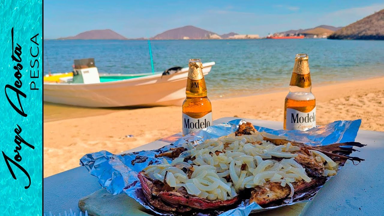 PESCA Y COCINA en la PLAYA -  PARGO ZARANDEADO estilo SINALOA