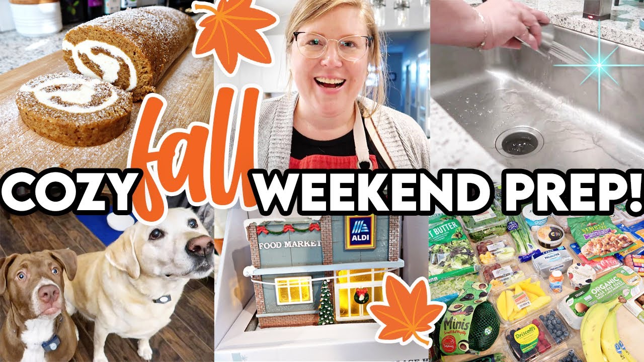 Super PRODUCTIVE weekend prep with me! 🍁 Cook, clean and shop for Thanksgiving