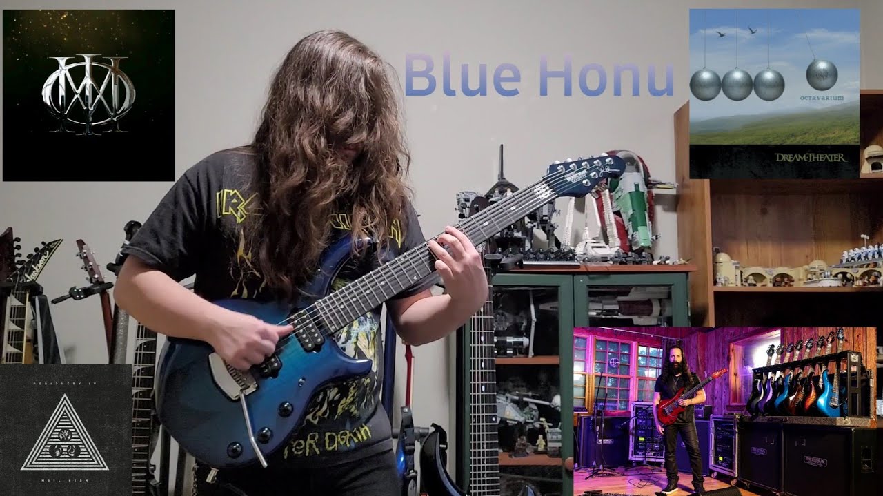 Ernie Ball Music Man Majesty Blue Honu 7 string John Petrucci guitar