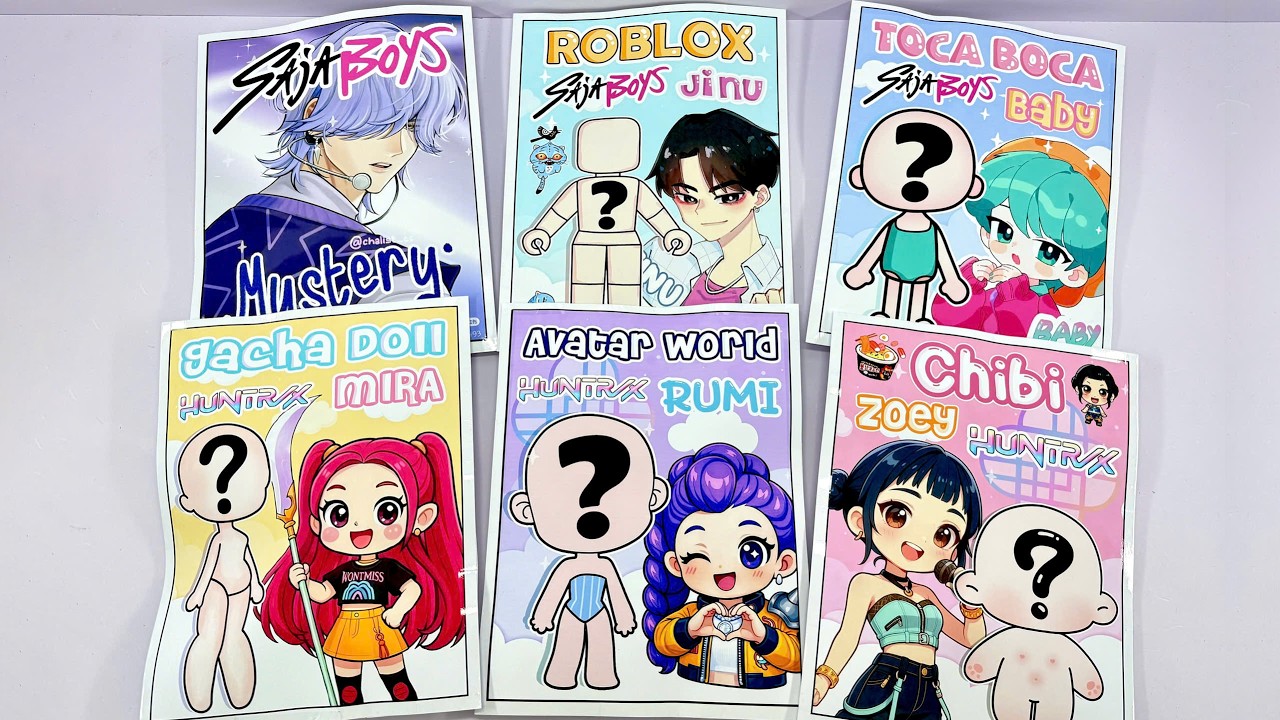 🌈Paper DIY🌈KPOP DEMON HUNTERS Blind Bag 1000$| Gacha, Roblox, Tocaboca, Avatar World, Chibi | ASMR