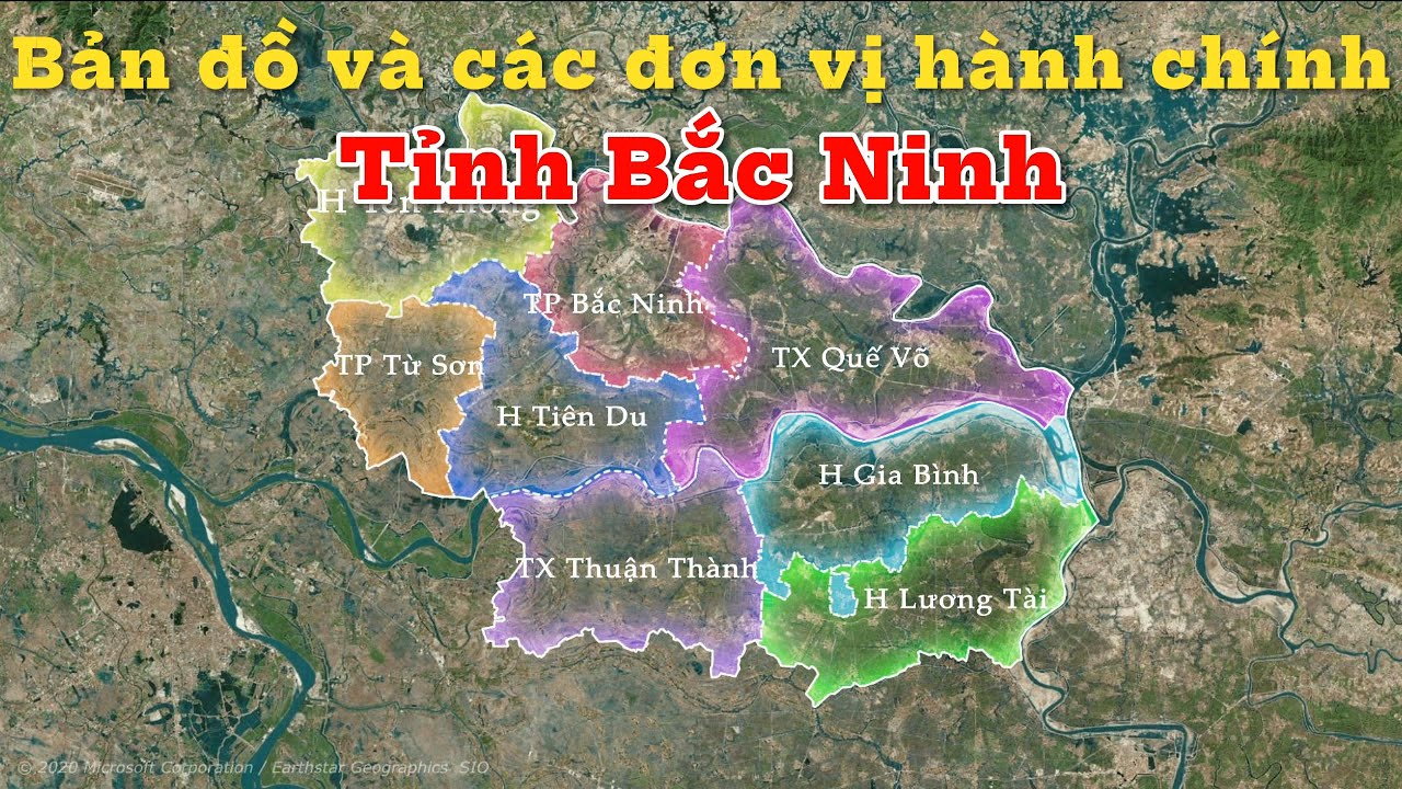 Bản đồ tỉnh BẮC NINH - Tỉnh nhỏ nhất Việt Nam và các huyện, thành phố mới nhất