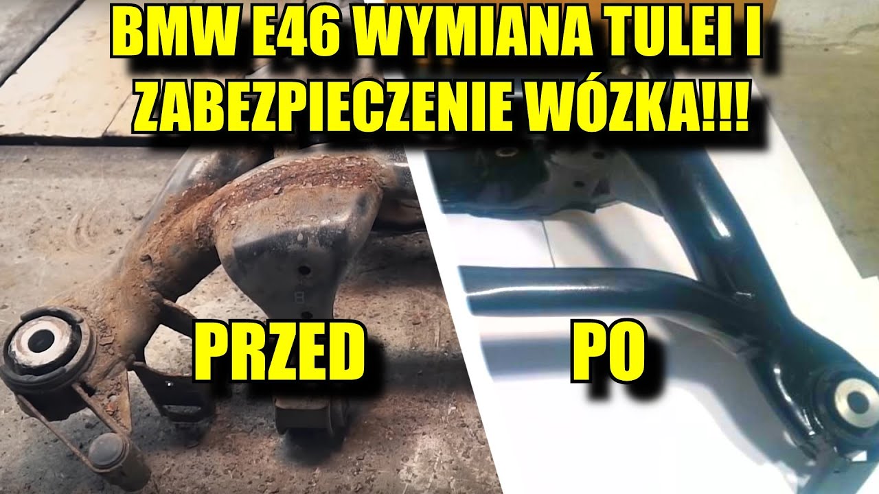 BMW E46 Wymiana tulei wózka tylnego i zabezpieczenie przed wyrwaniem!!!