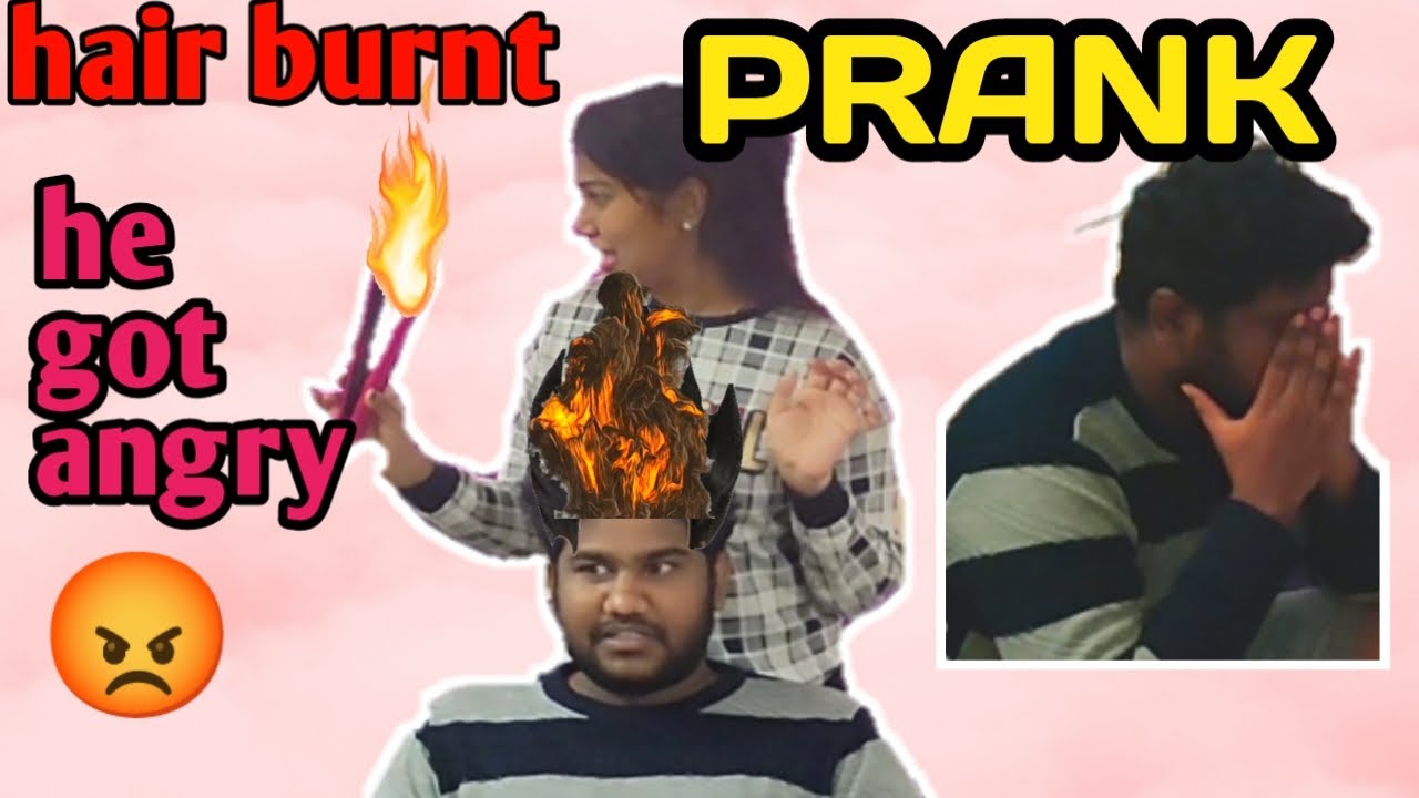 முடி கருகிடுச்சு PRANK || He got Angry 😡||Prank on husband || Tamil || The strawberry couple
