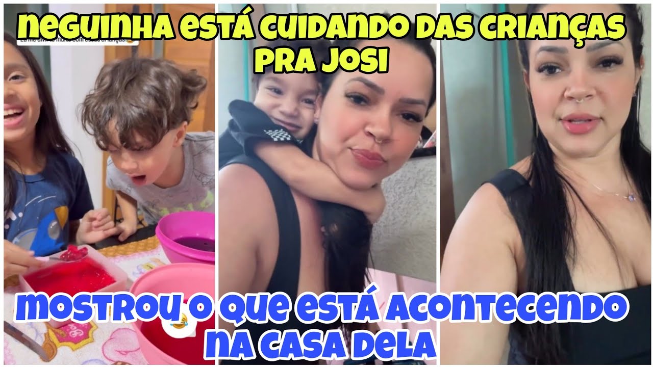 A Neguinha mostrou a rotina cuidando dos filhos da Josi pra ela fazer cirurgia em Minas 