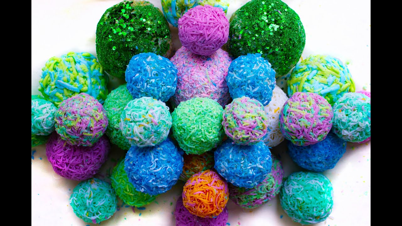 Crushing Soap Balls. Crispy soap. Very satisfying sound. Relaxation