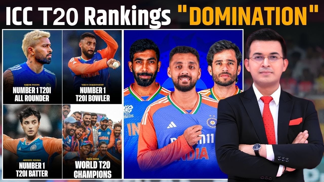 Varun Chakravarthy best bowler, Abhishek Sharma best in batting, India Domination in ICC Ranking