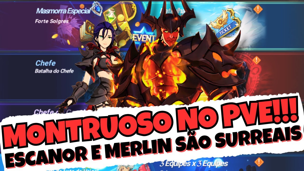 MONSTRUOSO NO PVE!!! ESCANOR E MERLIM REALMENTE SÃO SURREAIS | The Seven Deadly Sins Grand Cross