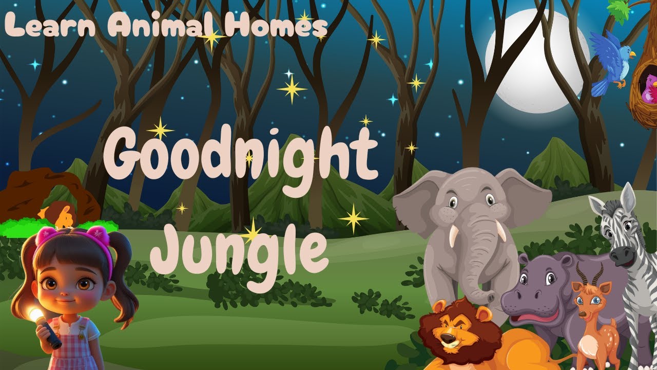 Good Night Wild Animals💤 Learn wild Animal Homes for Kids